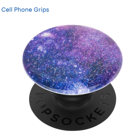 NWT PopSockets - PopGrip Premium Cell Phone Grip and Stand - 💜Glitter Nebula💜 - Picture 3 of 12